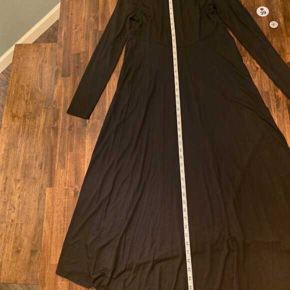 Velvet by Graham & Spencer Dress Womens XS Black Long Sleeve Ruched Soft - Picture 9 of 11